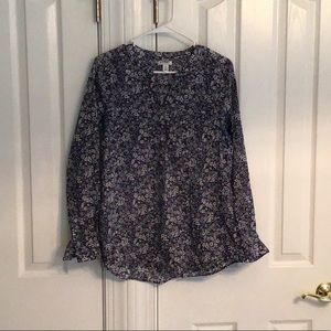 Old Navy Blue Boho Top